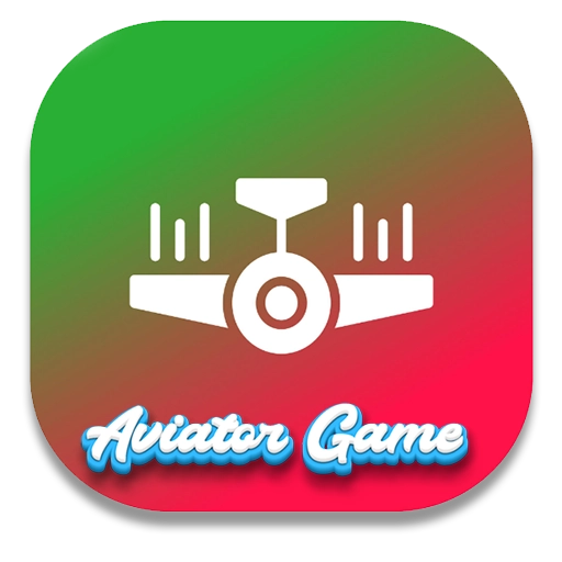 Aviator game logo, the image shows an airplane with the text Aviator